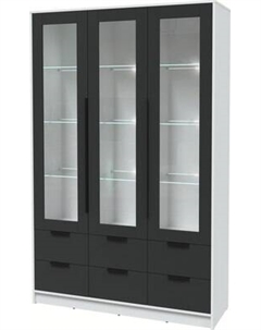 Шкаф с витриной Интерлиния Концепт КТ-ШВ3 с подсветкой