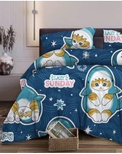 Комплект постельного белья Моё бельё 1.5сп Кот Акула / 350/2/10