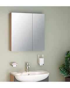 Шкаф с зеркалом для ванной Runo Лада 60