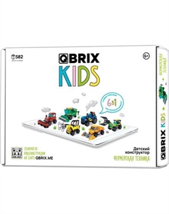 Конструктор QBRIX Kids Фермерская техника 6в1 30059 Qbrix