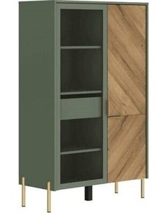 Шкаф с витриной Black Red White Siena REG1W1D/140 Black red white