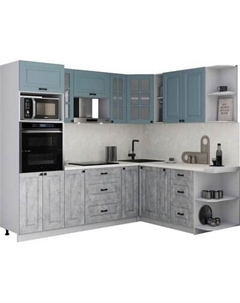 Кухонный гарнитур Интерлиния Мила Деко 1.88x2.4 PR