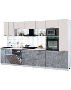 Кухонный гарнитур Интерлиния Мила Gloss 3.4-ПМ1