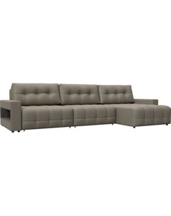 Диван угловой Лига Диванов Лига-053 НПБ Лонг угол универсальный с полками / 128964 Лига диванов