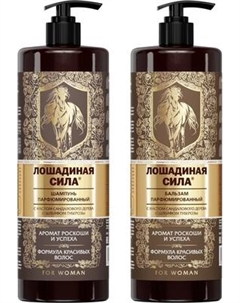 Набор косметики для волос Лошадиная сила Аромат роскоши и успеха Шампунь+Бальзам