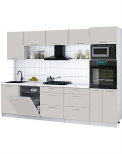 Кухонный гарнитур Интерлиния Мила Gloss 2.9-ПМ1