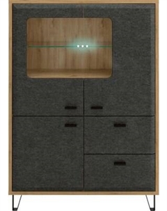 Тумба Black Red White Grace KOM2W1D2S с подсветкой Black red white