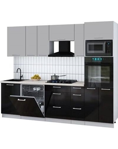 Кухонный гарнитур Интерлиния Мила Gloss 2.6-ПМ1