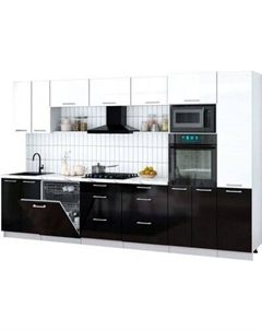 Кухонный гарнитур Интерлиния Мила Gloss 3.4-ПМ1
