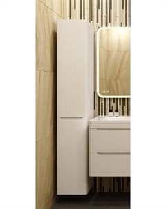 Шкаф-пенал для ванной Symbolite Бергамо L Люкс Plus с корзиной