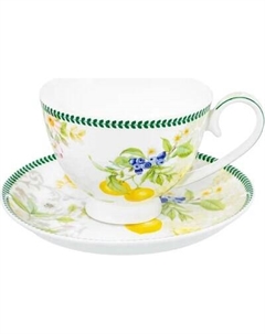 Чашка с блюдцем Elan Gallery Лимоны / 420742 Elan gallery