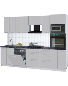 Кухонный гарнитур Интерлиния Мила Gloss 2.8-ПМ1