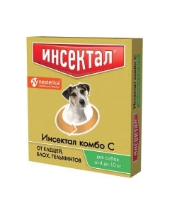 Капли от паразитов Инсектал Комбо для собак 4-10кг / N204