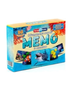 Настольная игра АльфаТойс Мемо Обитатели морей и океанов / 11408 Альфатойс