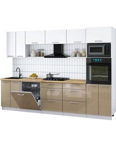 Кухонный гарнитур Интерлиния Мила Gloss 3.0-ПМ1