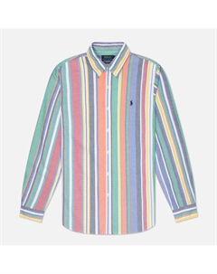 Мужская рубашка Custom Fit Button Down Stripe Oxford Polo ralph lauren