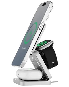 Беспроводное зарядное Balance 3 in1 Magnetic wireless charger (титан) Ubear