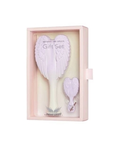 Подарочный набор для волос Gift Set: расческа массажная детанглер + брелок расческа Tangle angel