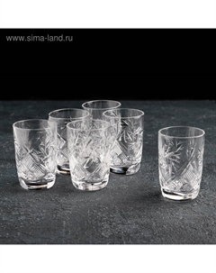 Набор стопок для вина «Мельница», 35 мл, 6 шт., хрусталь Неман