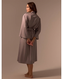 Халат домашний женский SL Modal Home, размер XL, серо-бежевый Sima-land home