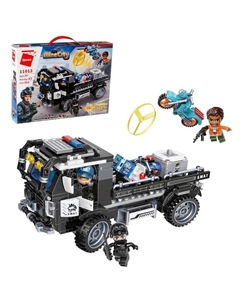 Конструктор Полиция «Штурмовой грузовик», 352 детали и 3 минифигуры Qman