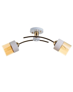 Люстра "Джина" 2xЕ27 40Вт бело-золотой 65х25х25 см Bayerlux