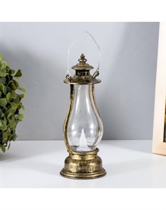 Светодиодная свеча в подсвечнике «Фонарь этно», LED-ночник, от батареек, 6×6.5×16 см Risalux