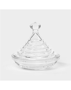 Ваза стеклянная для мёда/варенья, d=12,6 см, h=12,5 см Ас-декор