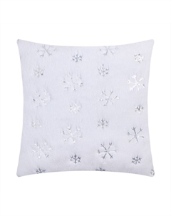 Наволочка декоративная новогодняя «. Снежинка» 43×43 см, 100% п/э, серебро Этель