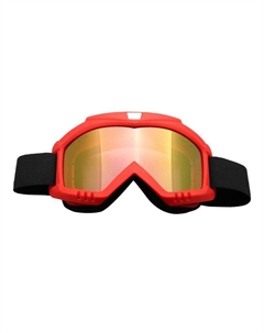 Очки-маска для езды на мототехнике, стекло золотой хром, красные, ОМ-13 Torso