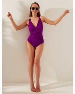 Купальник слитный цвет фиолетовый, размер 48 Minaku