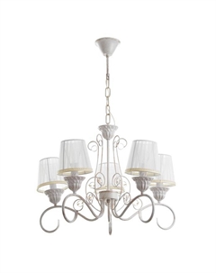 Люстра «Каролина» 5xE14 40 Вт белый с золотой патиной 57×57×39.5-98 см Bayerlux