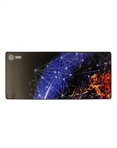 Коврик для мыши Cactus Blue Cosmic, игровой, 900х400х3 мм, черный