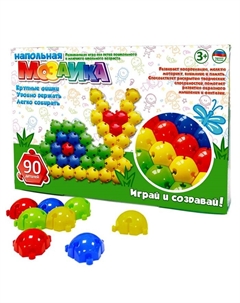 Мозаика напольная, диаметр 4.6 см, 90 штук Green plast