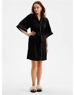 Халат домашний женский Leo black collection, размер 40-42, чёрный Kaftan