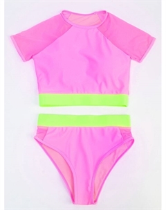 Купальник раздельный с закрытыми плечами женский, размер 42, розовый Minaku