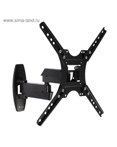 Кронштейн TRENTO-7, для ТВ, наклонно-поворотный, 22"-55", 85-395 мм от стены, черный Vlk