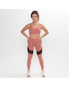 Легинсы спортивные женские, розовые, чёрные, размер 46 (М) Oemen