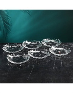 Набор стеклянных тарелок «Виктория», d=19 см, Иран Isfahan glass