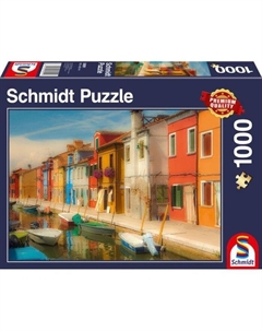 Пазл «Яркие домики Мурано», 1000 элементов Schmidt
