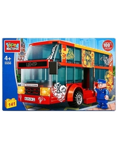 Конструктор автобус с минифигуркой Транспорт, 141 деталь, 4+ Город мастеров