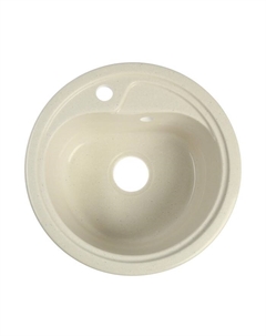 Мойка AGATA AG1C8, врезная, 450×190 мм, круглая, белая Agata