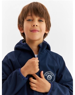 Ветровка с капюшоном детская : SPACE, тёмно-синяя, рост 116 см Minaku