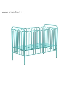 Детская кроватка kids Vintage 150 металлическая, цвет бирюзовый Polini