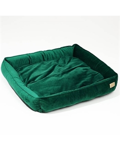Лежанка для кошек и собак велюровая, 70 х 65 х 15 см, изумрудная Pet lab