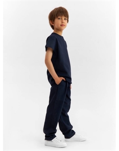 Комплект (рубашка и брюки) для мальчика, чёрный, рост 134 см Minaku