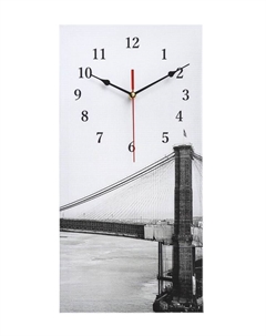 Часы-картина настенные, модульные "Мост", бесшумные, 60 х 80 см, триптих Сюжет