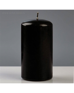 Свеча-цилиндр лакированная, 6×11.5 см, чёрная Trend decor candle