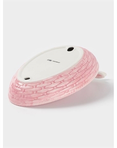 Блюдо сервировочное «Зайка», 26×19.5×10.5 см, доломит, розовый Доляна