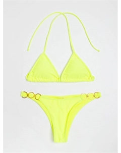 Купальник раздельный с топом сетка женский, размер 48, жёлтый Minaku